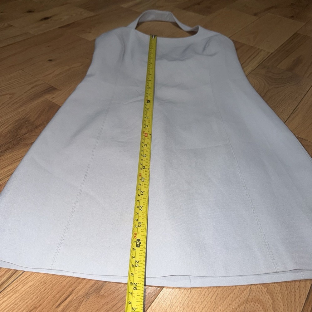 BEBE Womens Icy Light Blue Mini Dress Open Back Strap Size 6 Vintage - Picture 3 of 14